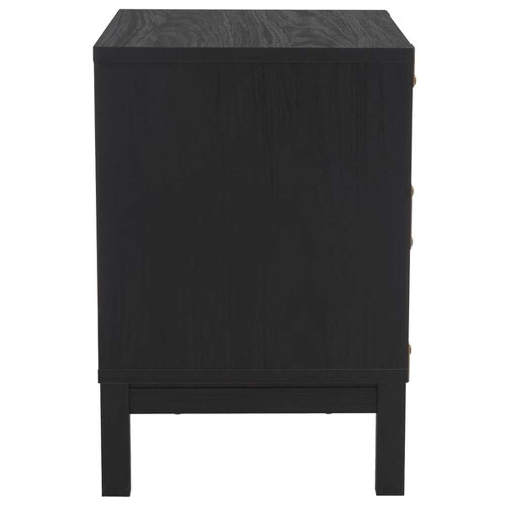 Safavieh - Galio 2 Drawer Nightstand - Black - Gold - NST9600B veiw 4