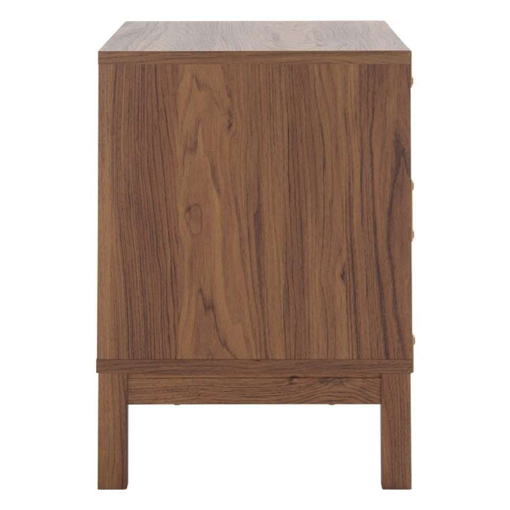 Safavieh - Galio 2 Drawer Nightstand - Walnut - Gold - NST9600A veiw 4