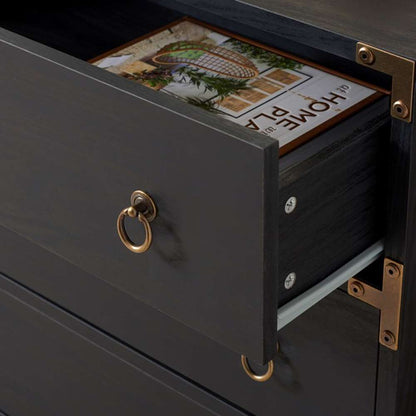 Safavieh - Galio 3 Drawer Chest - Black - Gold - CHS9600B veiw 2