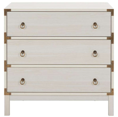 Safavieh - Galio 3 Drawer Chest - White - Gold - CHS9600C veiw 1