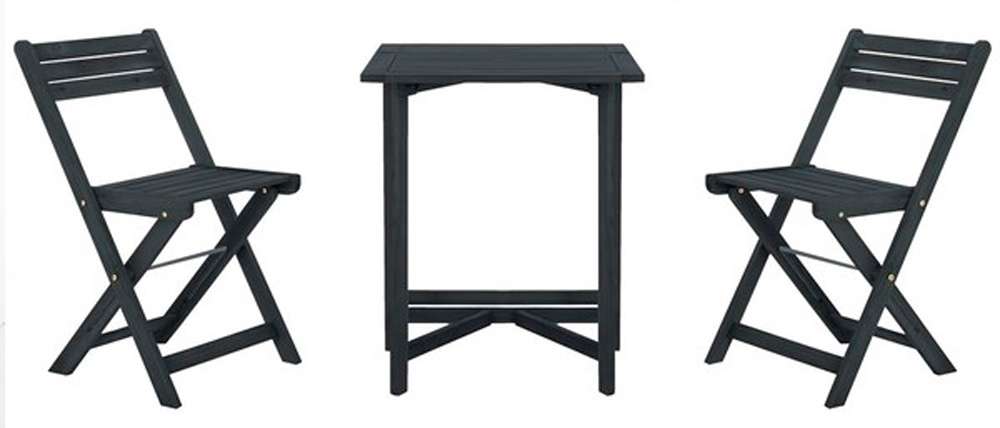 Safavieh - Gallo Balcony Bistro Set - Dark Slate Gray - PAT6751B veiw 1