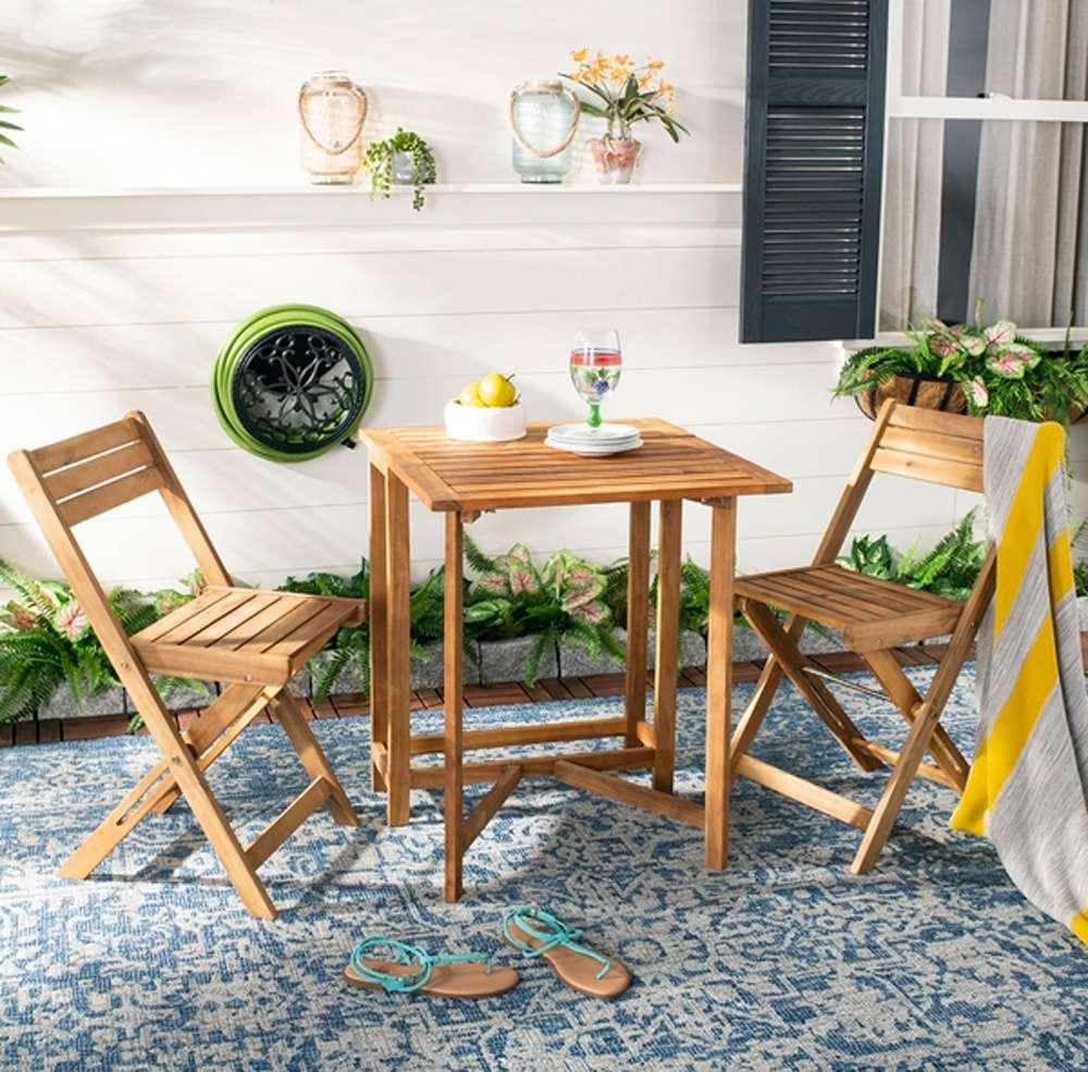 Safavieh - Gallo Balcony Bistro Set - Natural - PAT6751A veiw 2