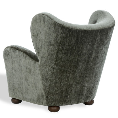 Safavieh - Galloway Wingback Chenille Accent Chair / Dark Green / Walnut - SFV5139D view 3