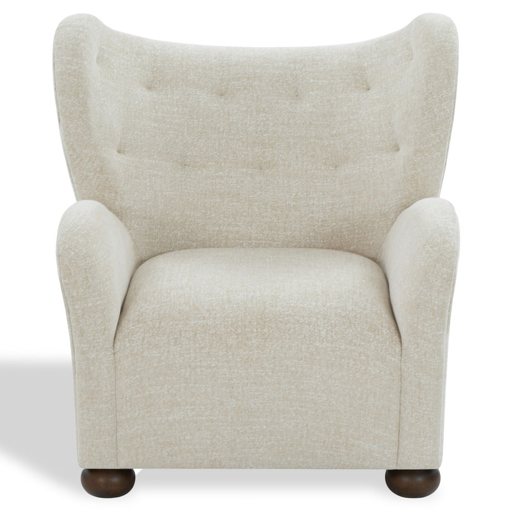 Safavieh - Galloway Wingback Chenille Accent Chair / Taupe / Walnut - SFV5139E view 1