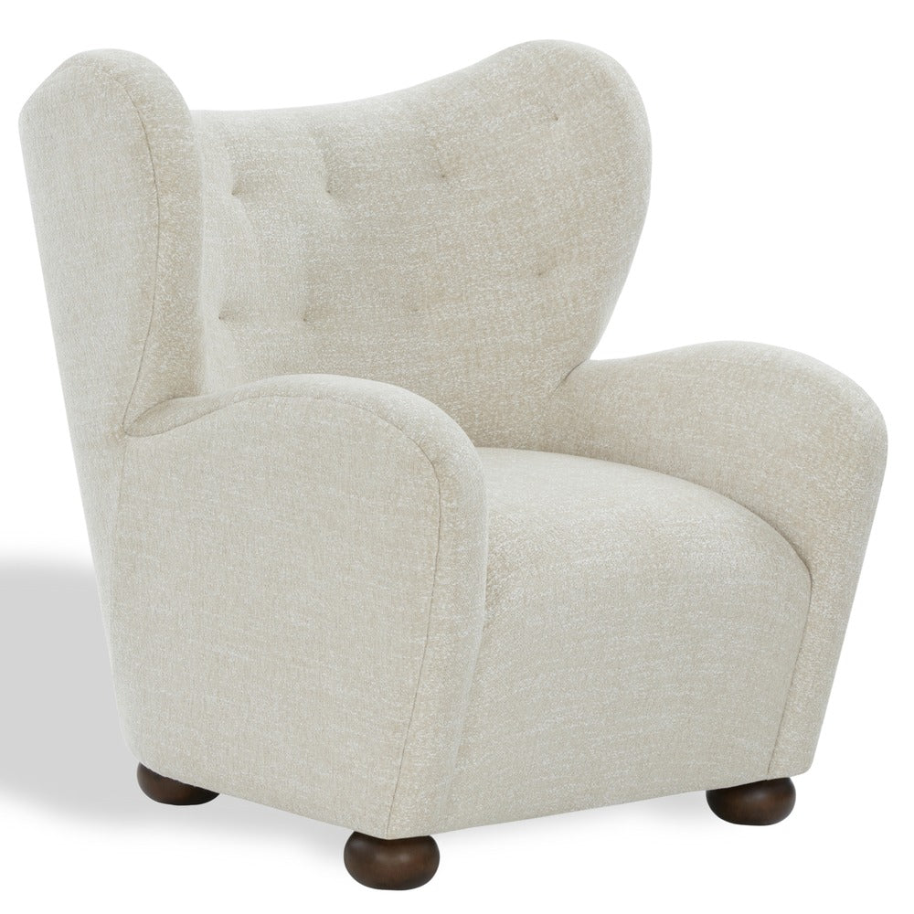 Safavieh - Galloway Wingback Chenille Accent Chair / Taupe / Walnut - SFV5139E view 3