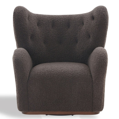 Safavieh - Galloway Wingback Teddy Swivel Chair / Dark Brown - SFV5155A view 1
