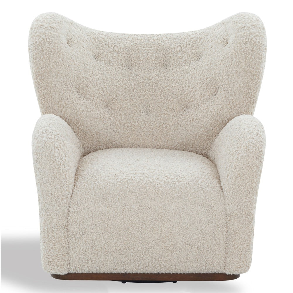 Safavieh - Galloway Wingback Teddy Swivel Chair / Off White - SFV5155B view 1