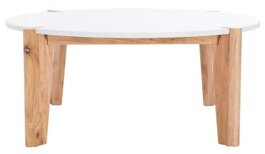 Safavieh - Couture - Garcia Marble Top Coffee Table - Natural - White - SFV2306A veiw 1
