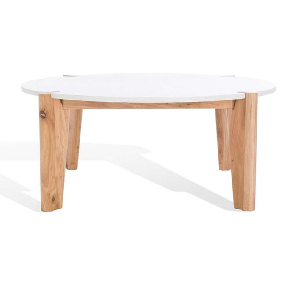 Safavieh - Couture - Garcia Marble Top Coffee Table - Natural - White - SFV2306A veiw 2