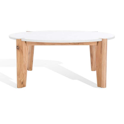 Safavieh - Couture - Garcia Marble Top Coffee Table - Natural - White - SFV2306A veiw 2