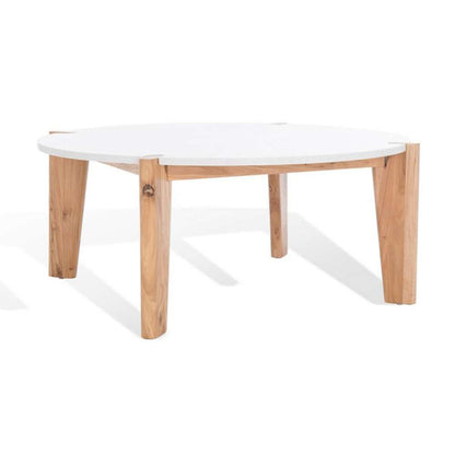 Safavieh - Couture - Garcia Marble Top Coffee Table - Natural - White - SFV2306A veiw 4