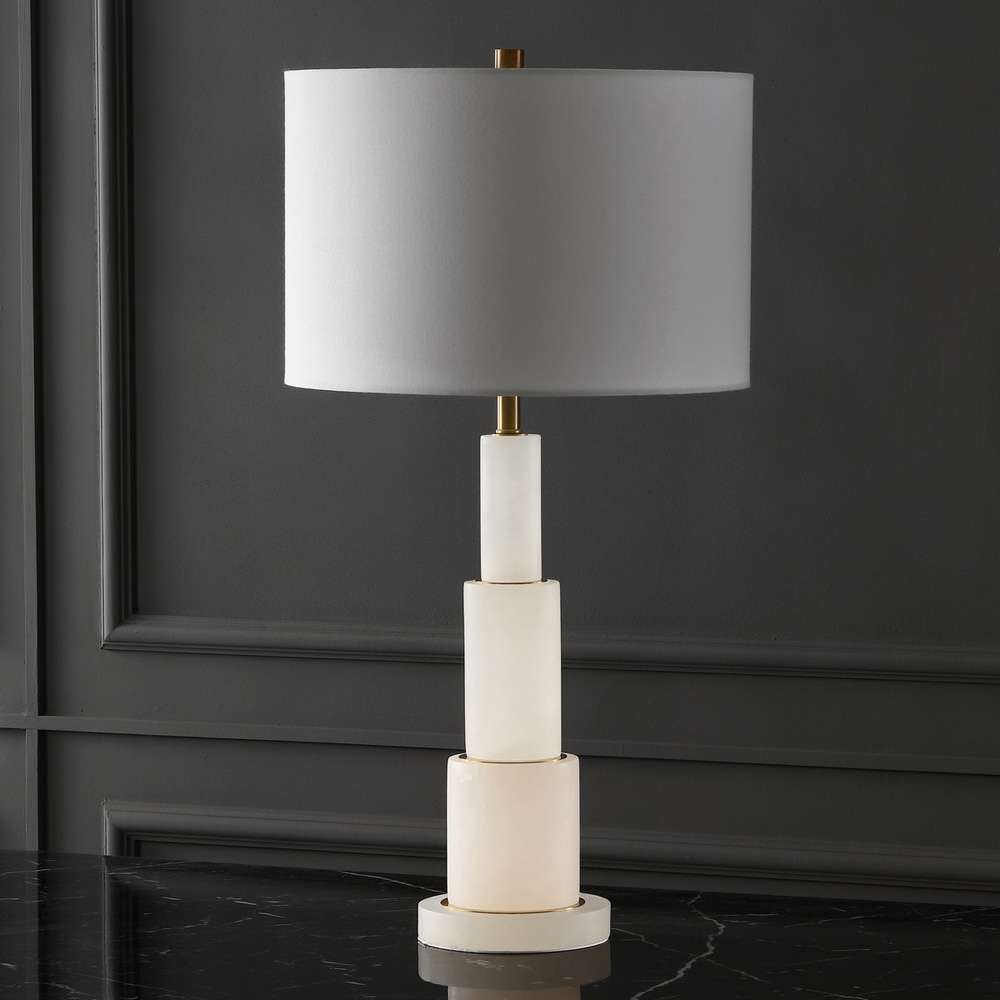 Safavieh - Couture - Gardiner Alabaster Table Lamp - White - Gold - CTL1035A veiw 1