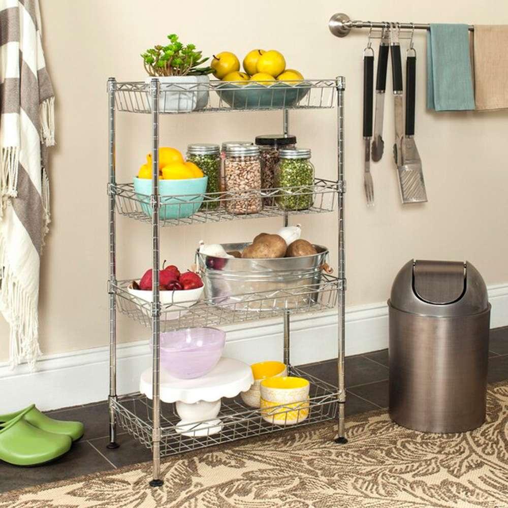 Safavieh - Gaston 4 Tier Mini Rack - Chrome - HAC1001A veiw 2