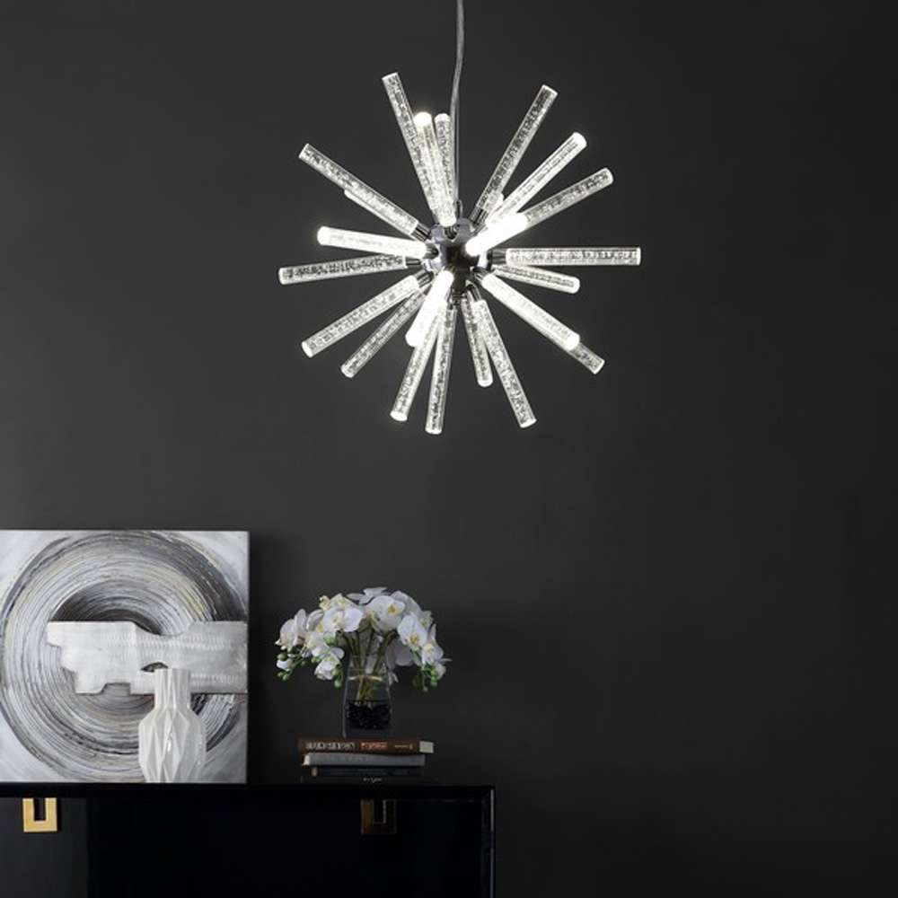 Safavieh - Gema Led 19 Inch Pendant - Chrome - PND4103A veiw 2