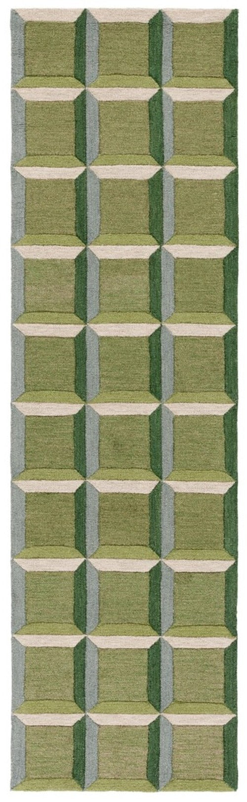 Safavieh - Genre 101Y Checkered Green Beige - 2.3" X 19" - GRE101Y-219 view 1