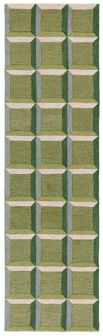 Safavieh - Genre 101Y Checkered Green Beige - 2.3" X 19" - GRE101Y-219 view 1