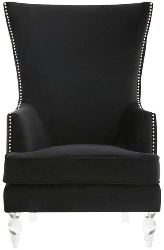 Safavieh - Couture - Geode Modern Wingback Chair - Black - SFV4745F veiw 1
