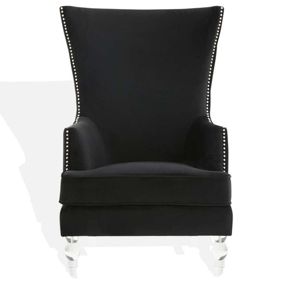 Safavieh - Couture - Geode Modern Wingback Chair - Black - SFV4745F veiw 2
