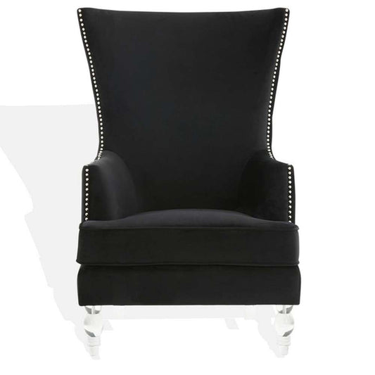 Safavieh - Couture - Geode Modern Wingback Chair - Black - SFV4745F veiw 2