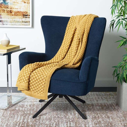 Safavieh - Geonna Upholstered Arm Chair - Navy - ACH5107B veiw 2