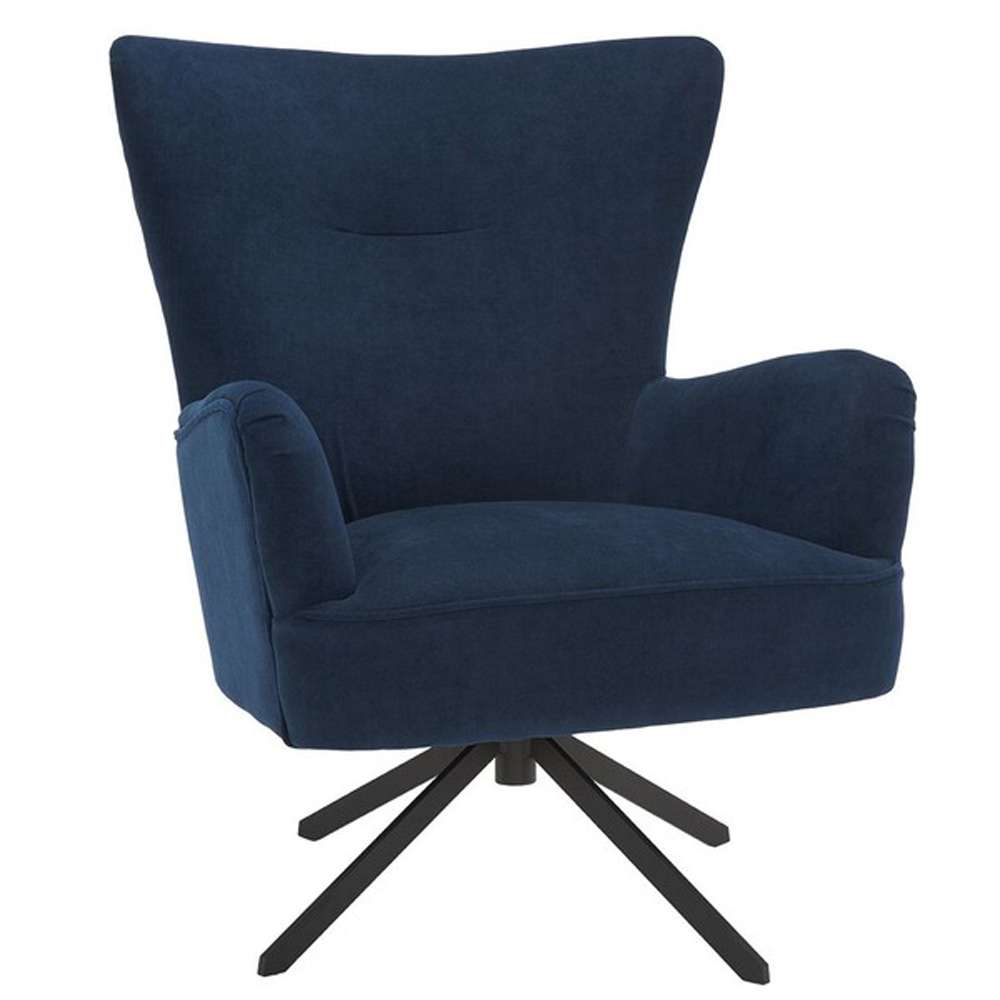 Safavieh - Geonna Upholstered Arm Chair - Navy - ACH5107B veiw 3