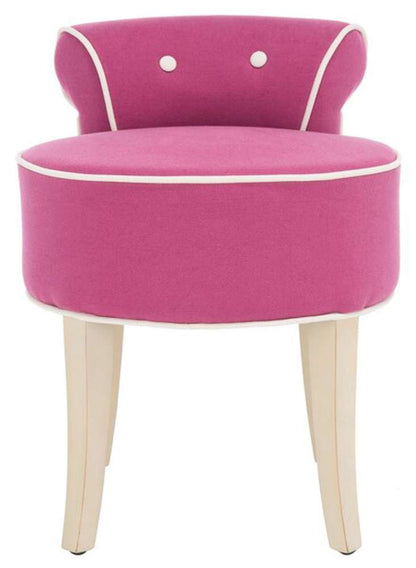 Safavieh - Georgia Vanity Stool - Fuchsia - Cream - MCR4546R veiw 1
