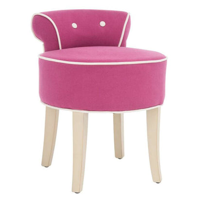 Safavieh - Georgia Vanity Stool - Fuchsia - Cream - MCR4546R veiw 3