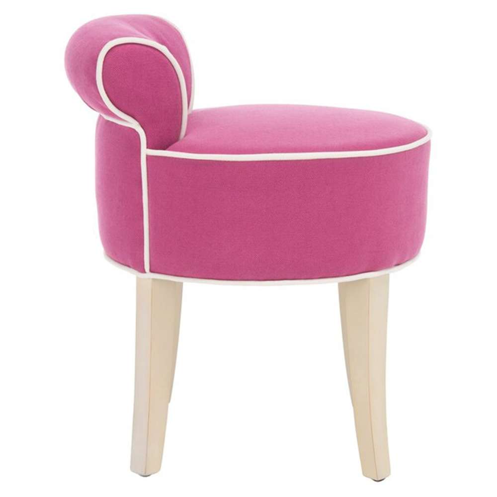 Safavieh - Georgia Vanity Stool - Fuchsia - Cream - MCR4546R veiw 4