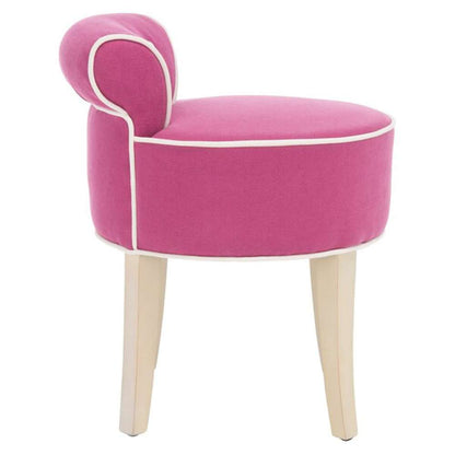 Safavieh - Georgia Vanity Stool - Fuchsia - Cream - MCR4546R veiw 4