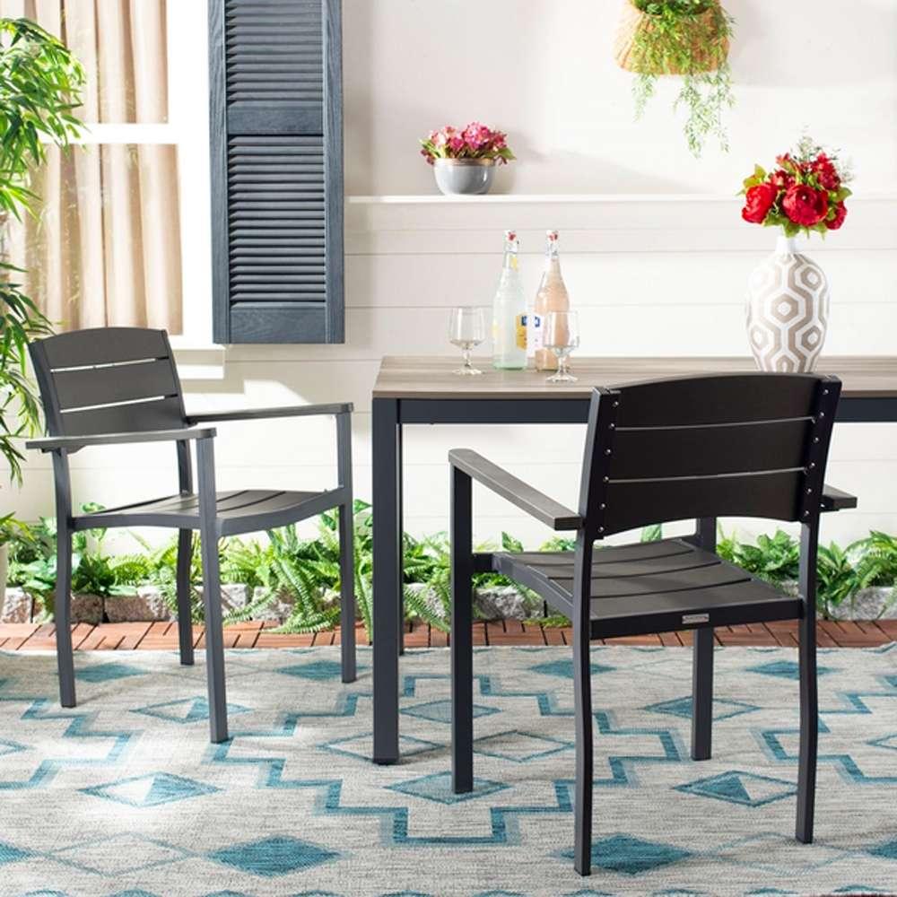 Safavieh - Gerhardt Stackable Chair - Grey  (Set of 2) - PAT4032A-SET2 veiw 2