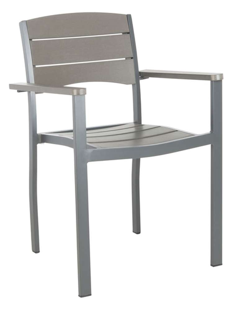 Safavieh - Gerhardt Stackable Chair - Grey  (Set of 2) - PAT4032A-SET2 veiw 3