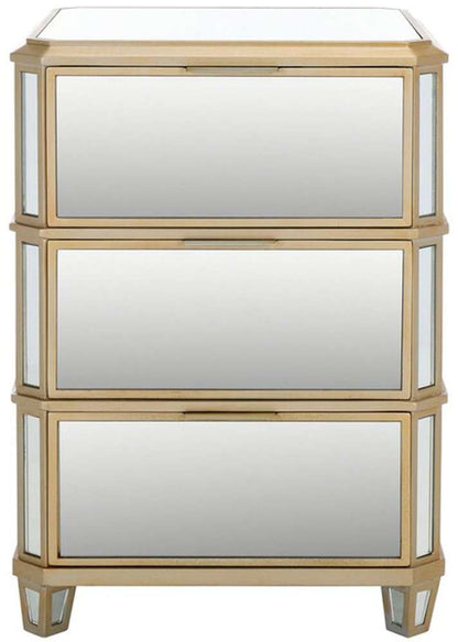 Safavieh - Giana 3 Drawer Nightstand - Mirror - NST6601A veiw 1