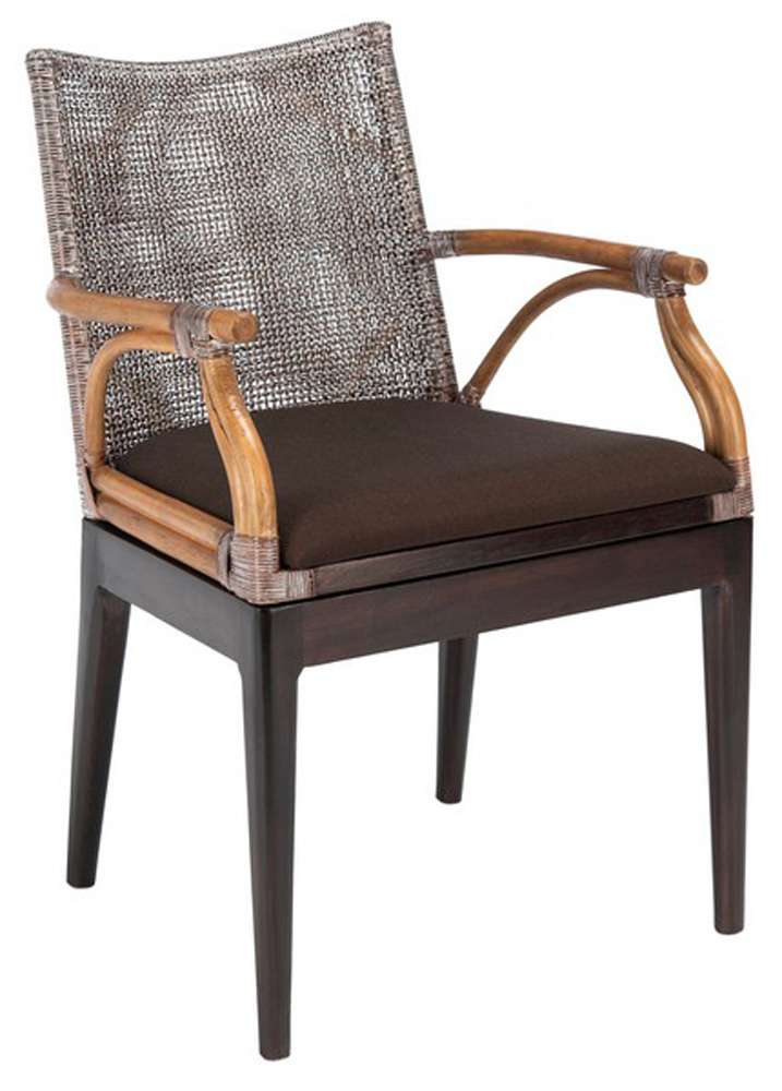 Safavieh - Gianni Arm Chair - Brown - Brown - SEA4011C veiw 4