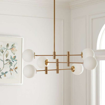 Safavieh - Gideon 6Lt 32in Chandelier - Brass - CHA7000A veiw 1