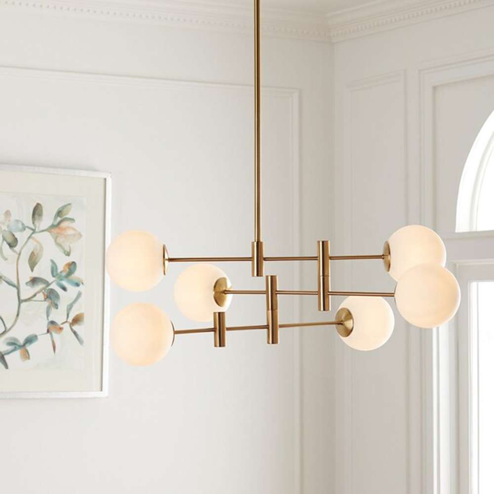 Safavieh - Gideon 6Lt 32in Chandelier - Brass - CHA7000A veiw 2