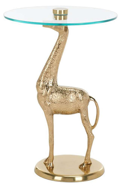 Safavieh - Gillard Giraffe Base Accent Table - Gold - Glass - ACC4611A veiw 1
