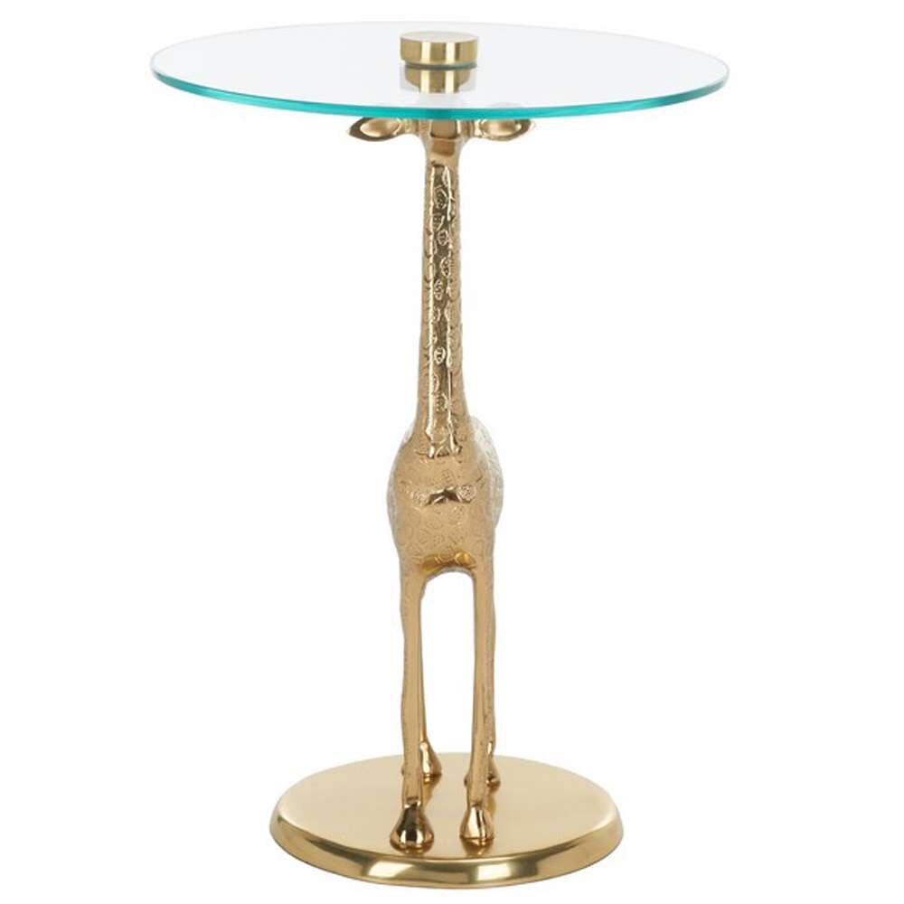 Safavieh - Gillard Giraffe Base Accent Table - Gold - Glass - ACC4611A veiw 4