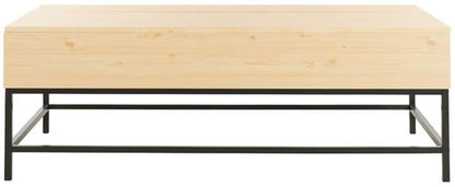 Safavieh - Gina Lift-Top Coffee Table - Light Oak - Black - FOX2239B veiw 2