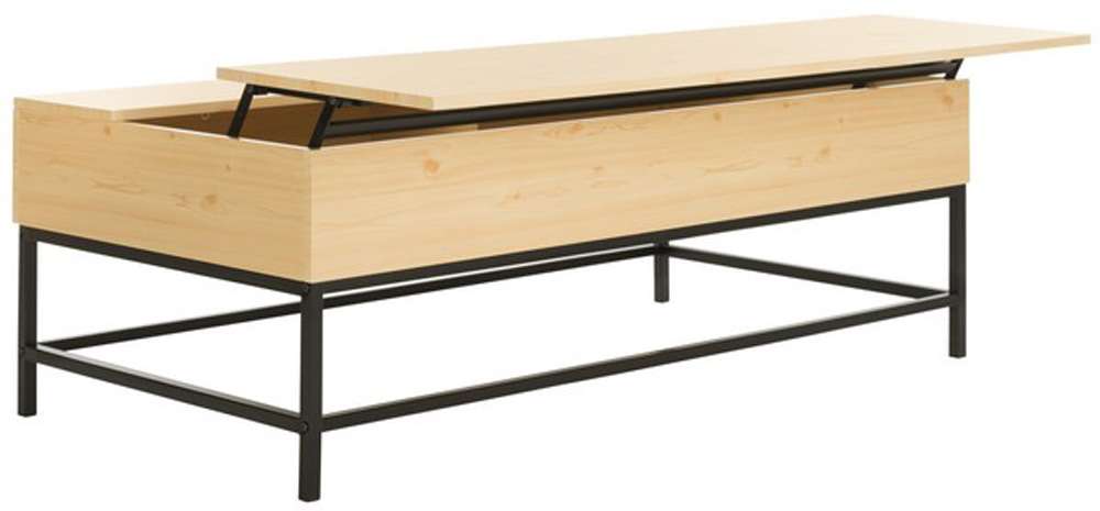 Safavieh - Gina Lift-Top Coffee Table - Light Oak - Black - FOX2239B veiw 4
