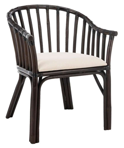 Safavieh - Gino Arm Chair - Dark Brown - White - SEA4017A veiw 3
