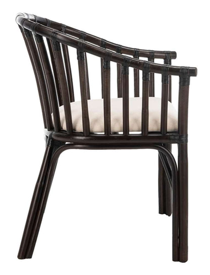 Safavieh - Gino Arm Chair - Dark Brown - White - SEA4017A veiw 4