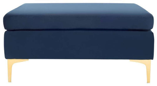 Safavieh - Giovanna Square Ottoman - Navy - Brass - BCH6301A veiw 1
