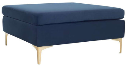 Safavieh - Giovanna Square Ottoman - Navy - Brass - BCH6301A veiw 3