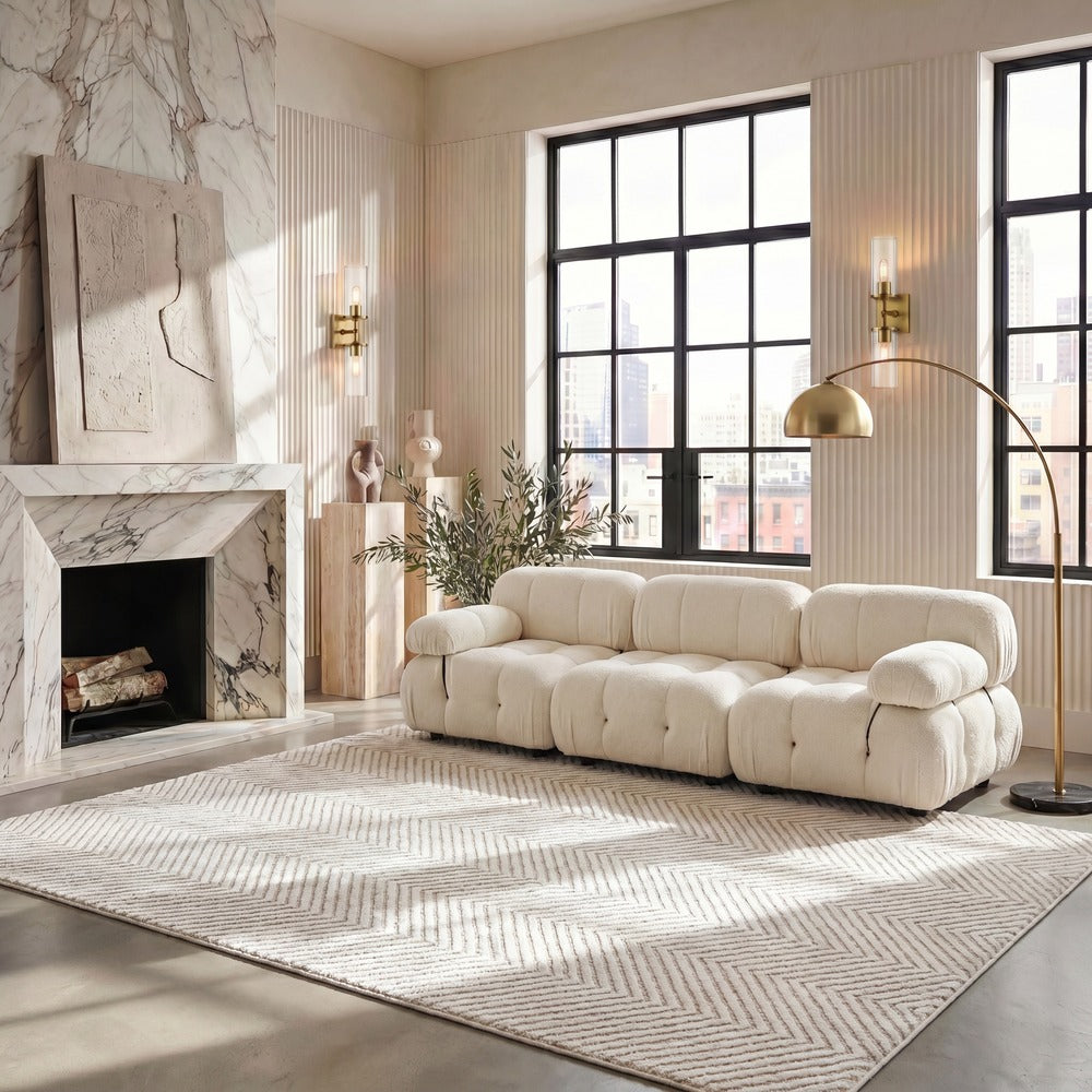 Safavieh - Glamour 801A Ivory - 9" X 12" - GLM801A-9 view 2