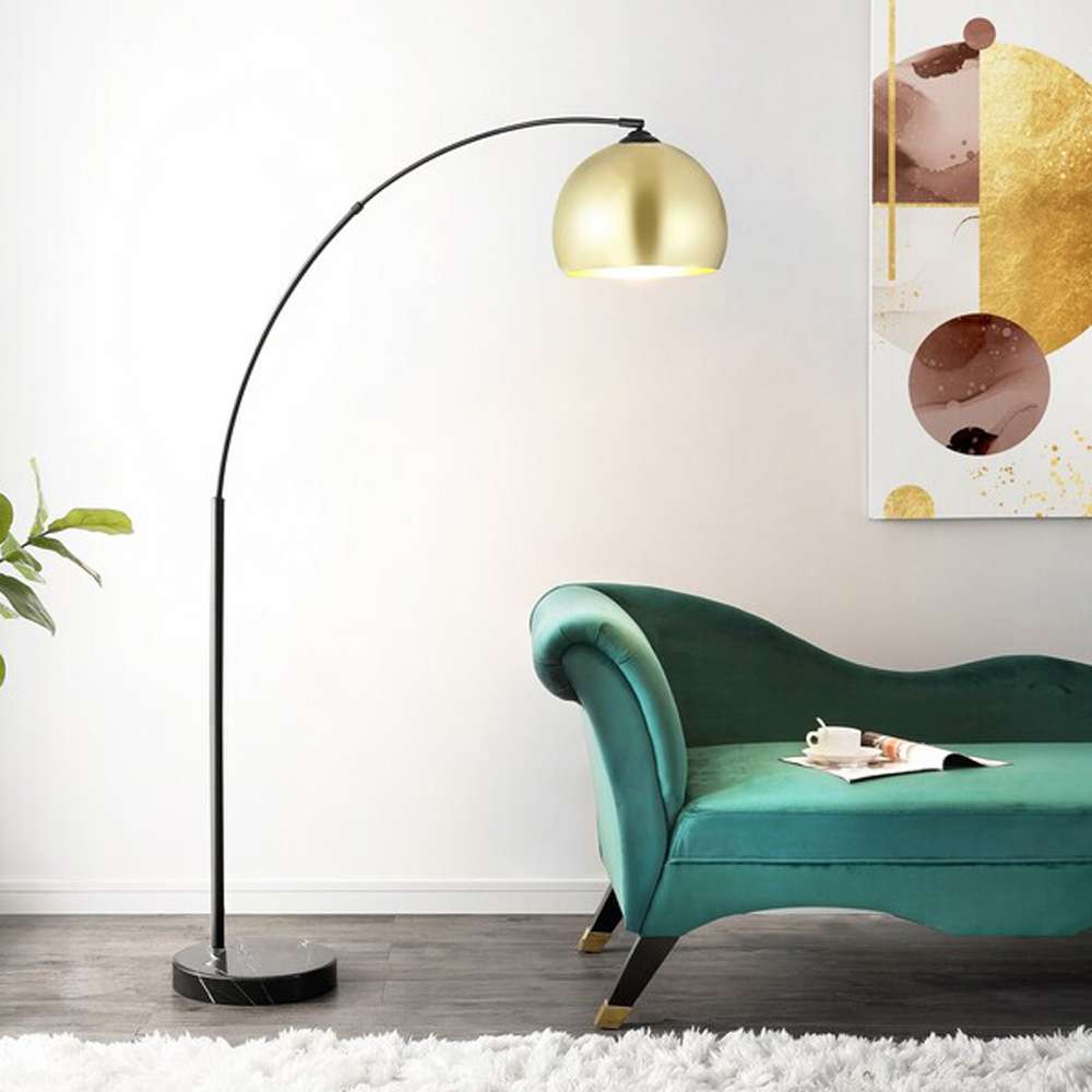 Safavieh - Glarien Floor Lamp - Gold - Black - FLL4087A veiw 2