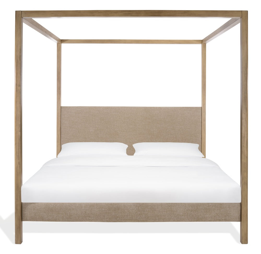 Safavieh - Graciella Chenille King Canopy Bed / Light Brown / Natural - SFV7709B-K-3BX view 1