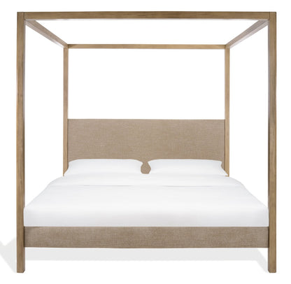Safavieh - Graciella Chenille King Canopy Bed / Light Brown / Natural - SFV7709B-K-3BX view 1