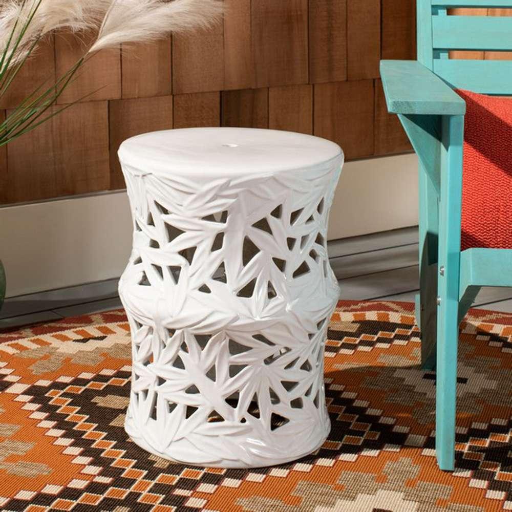 Safavieh - Granda Garden Stool - White - ACS4573A veiw 2