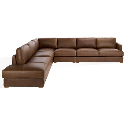 Safavieh - Gustav Leather Corner Sectional / Dark Brown - SFV2413A-5BX view 1