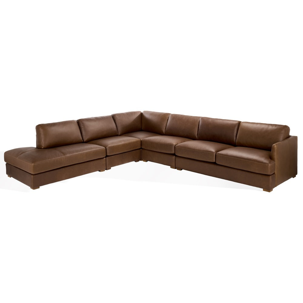 Safavieh - Gustav Leather Corner Sectional / Dark Brown - SFV2413A-5BX view 3